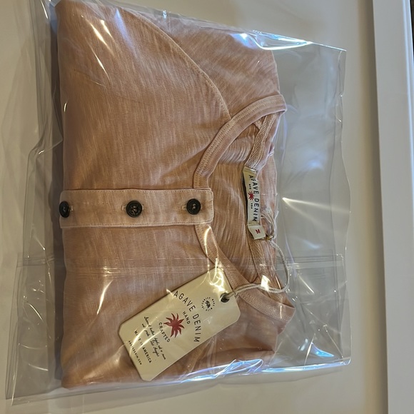 AGAVE DENIM long sleeve Henley Jersey 4 button shirt Medium Spanish Villa - Picture 15 of 16